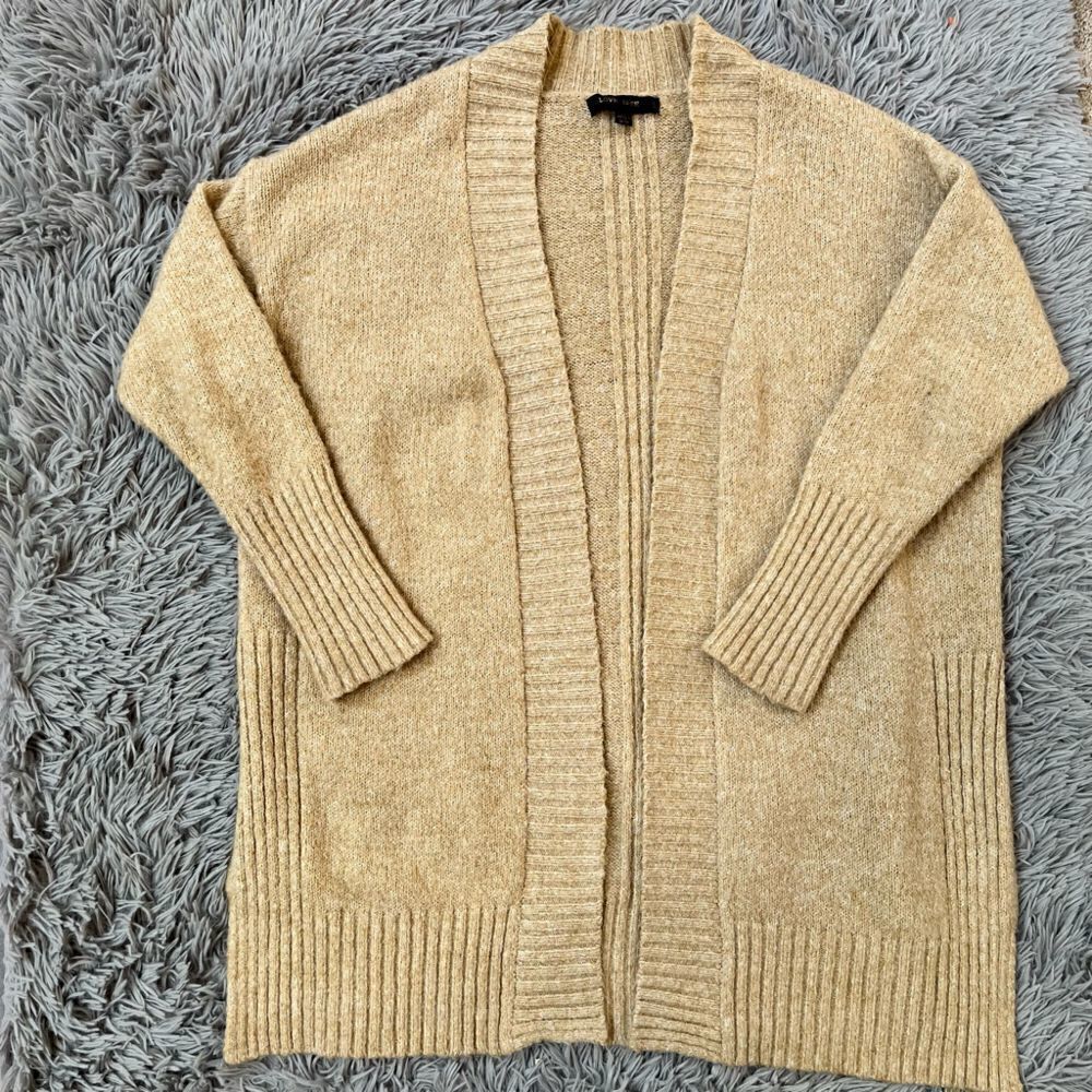 Love Tree Tan Long Cardigan Sweater, Size S/M